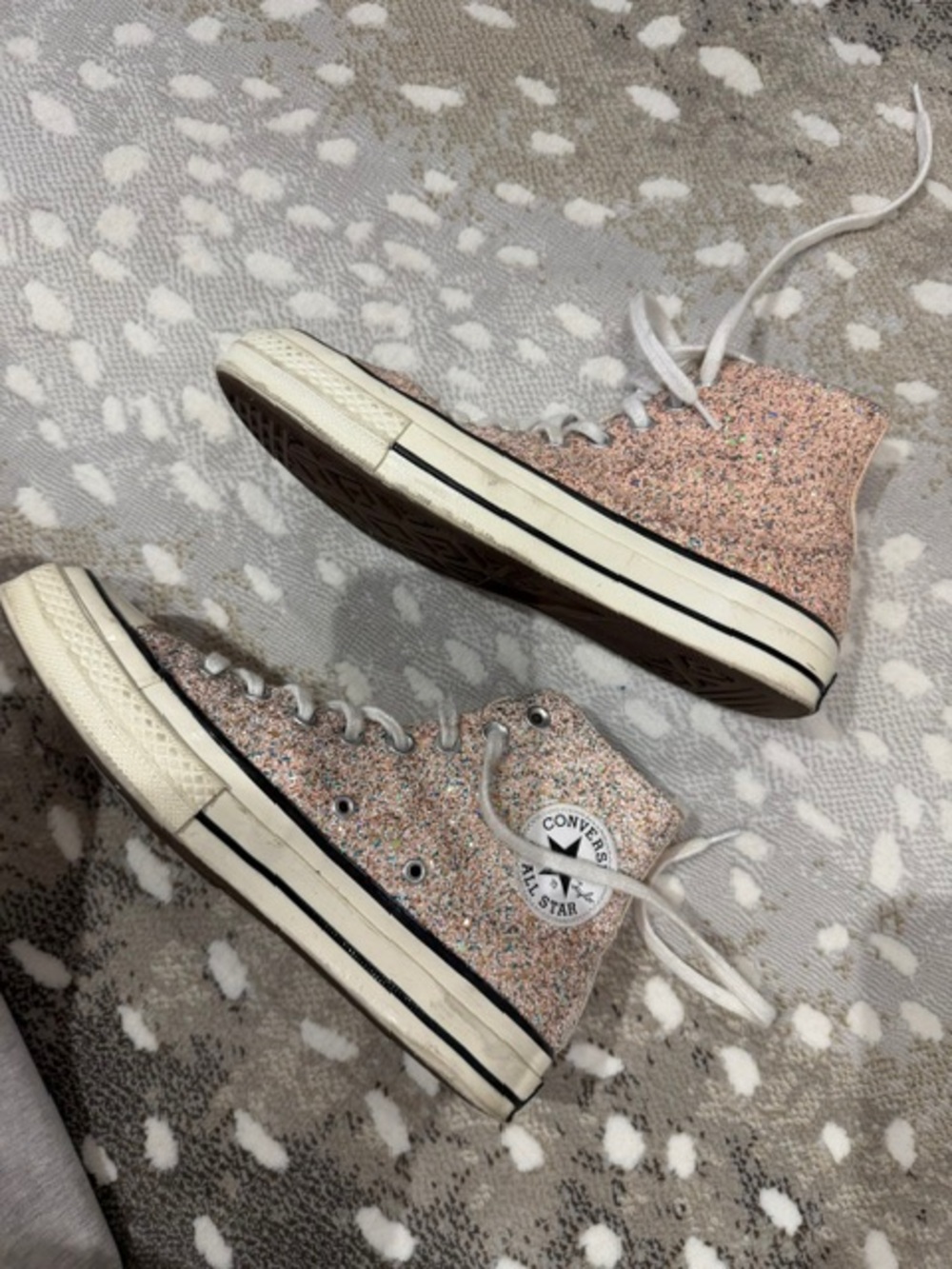 Converse x JW Anderson Women's Glitter Sneakers with Orange Lining
